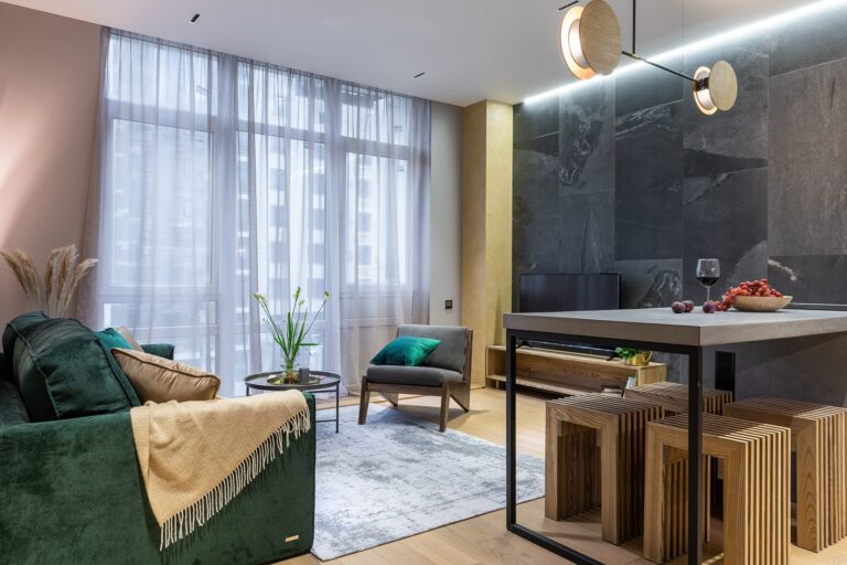 How To Decorate An Angled Wall In Living Room