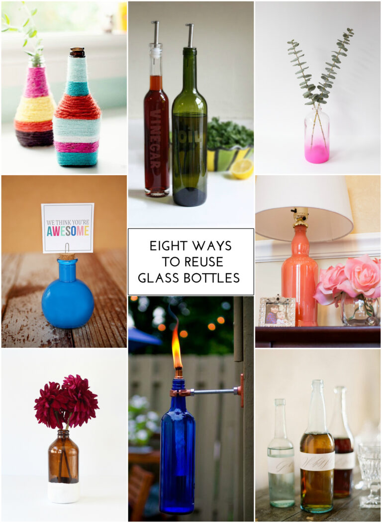 How To Reuse Glass Bottles For Decoration